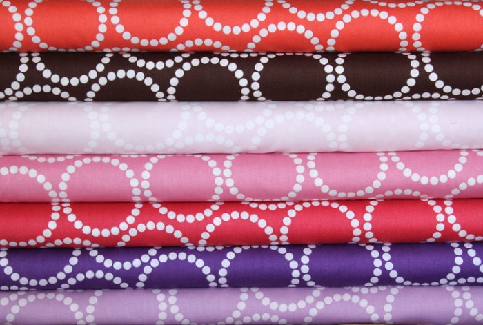 Pearl Bracelet fat quarter bundle--7 pieces---1-3/4 yards total--Lizzy House for Andover Fabrics