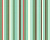Domestic Diva Green Stripes - Clearance 1/2 Yard
