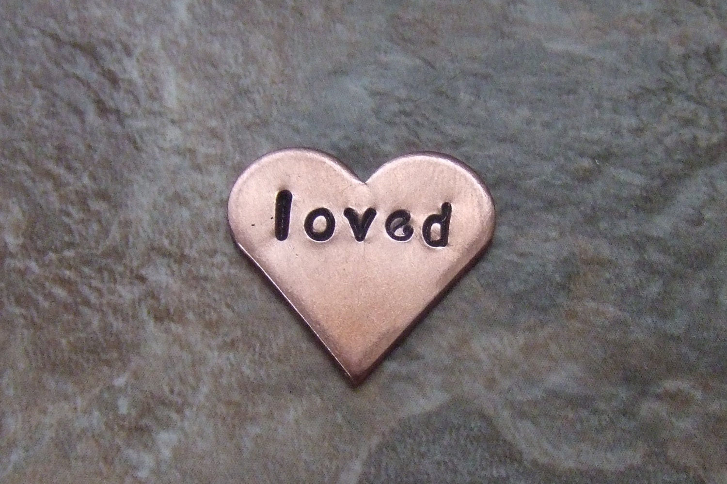 Love Token Handstamped Copper  Brass Pocket Token Golf Marker
