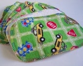 cloth baby wipes set of 6 city traffic print