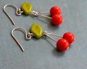 Cherry time   sterling silver earrings