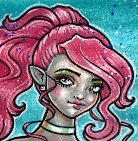 Underwater Mirage ACEO - limited edition print 2/20 by Delphine Levesque Demers