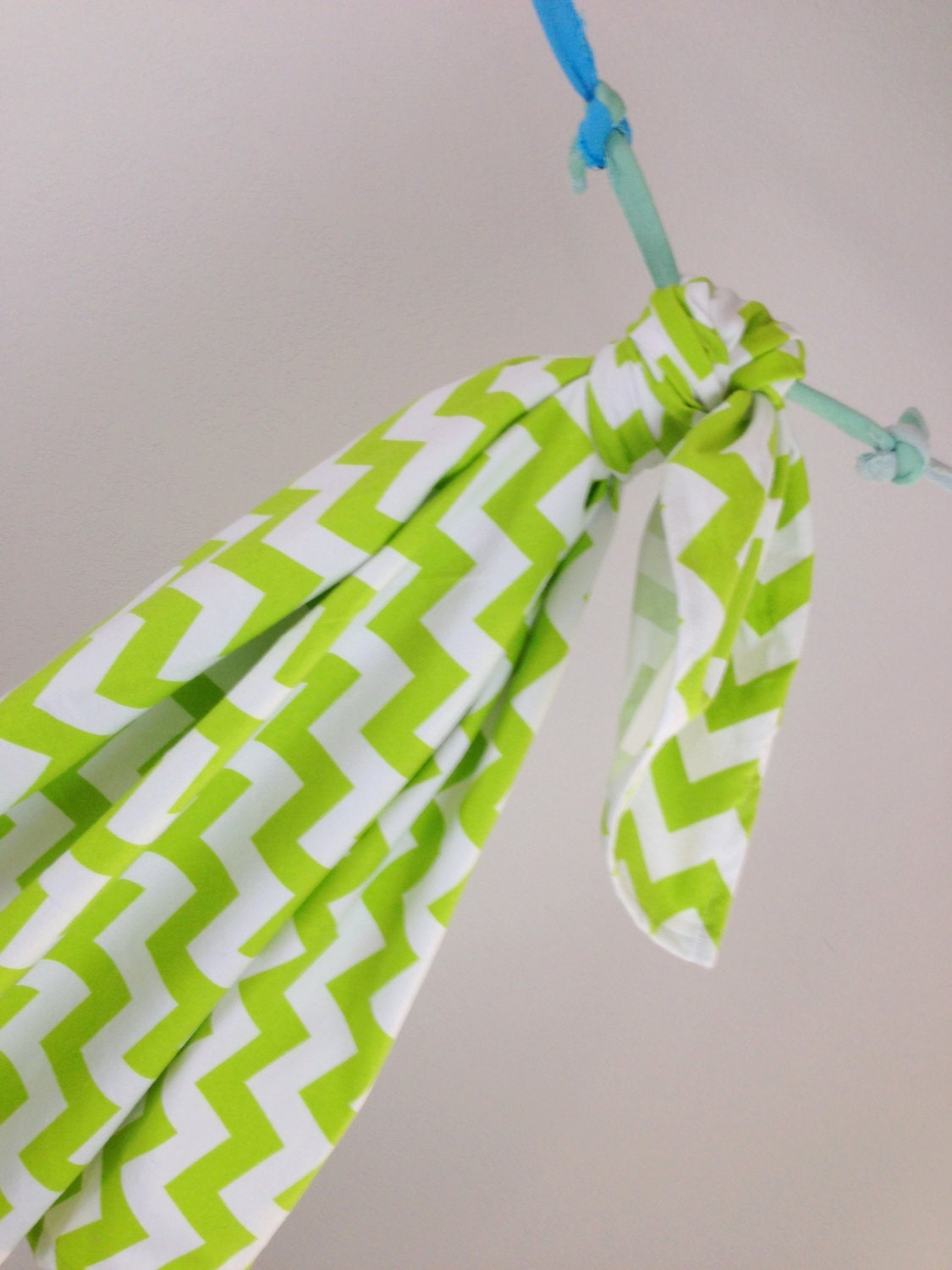 Riley Blake Lime Chevron Baby Swaddling Blanket--LARGE