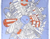 I Love London Silk Scarf designed by Esther Coombs