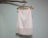 50s Petal Pink Van Raalte Nylon Half Slip with Beautiful Lace