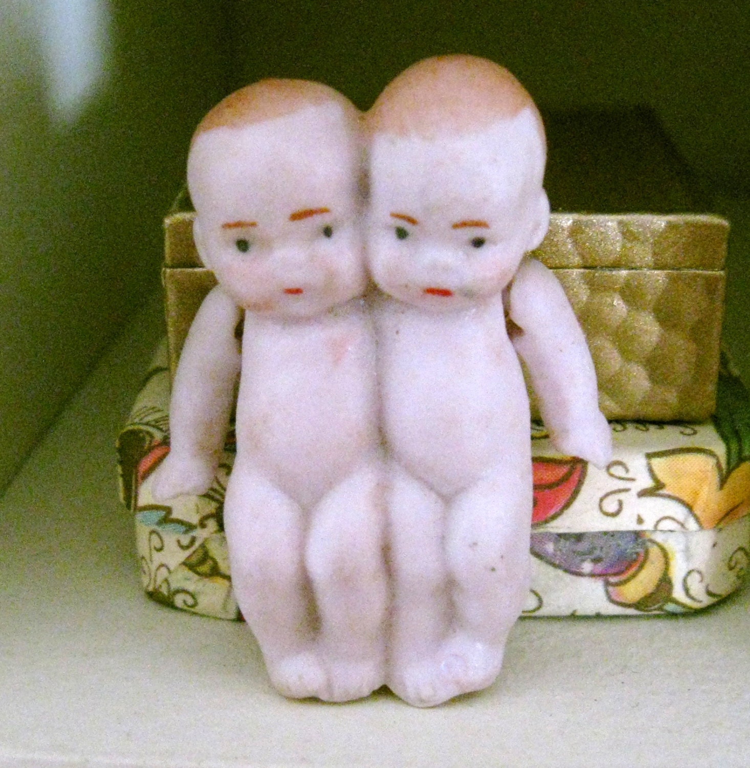 German Doll Antique Twin Bisque Babies