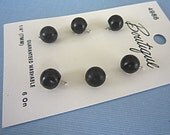 Round Carded Buttons - Boutique 4986 - Vintage Little Black - Price Per Card