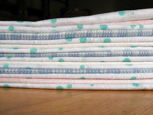 napkins - echo : home goods - set of 15 pastel prints cloth napkins - ready to ship