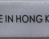 2400 Custom Print Satin Text Only Clothing Labels free font styles high quality - (no setup fee and free design service) - Free Shipping