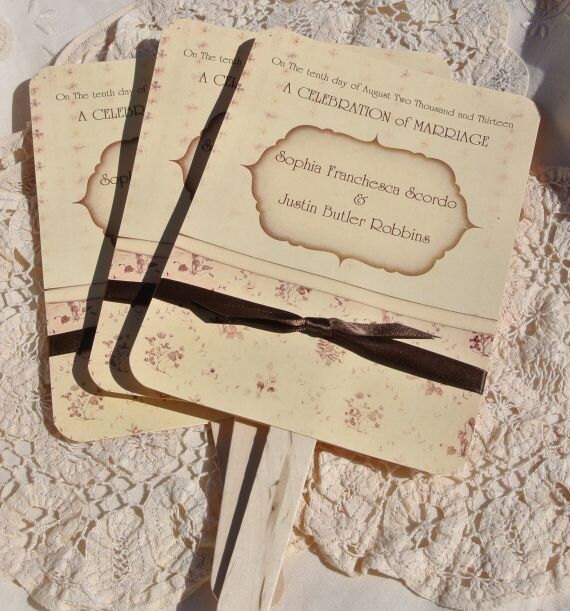 Vintage Wedding Fans Il_570xn