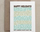 Sarcastic Card, Christmas, Funny, "Bragging Holiday Letter" (CSW-G008)
