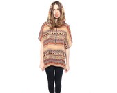Boho hooded top blouse tribal Free Size