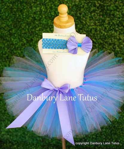 Baby Tutu only, purple and turquoise for Birthday girl, choose from infant sizes 0,3,6,9,12,18,24 months -TINY BUBBLES