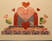 Heart Card for your expression of love, Wedding Announcement, Valentine, I Love YOU, Anniversary,