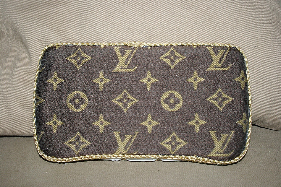 Designer inspired Louis Vuitton Brown Baby Diaper Wipe Case