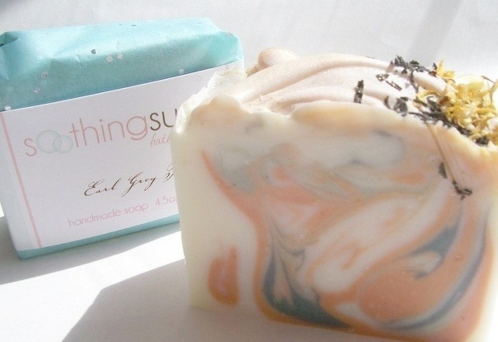Earl Grey Tea - luxurious Silk soap by SoothingSuds