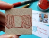 Skein of Yarn - Hand Carved Rubber Stamp