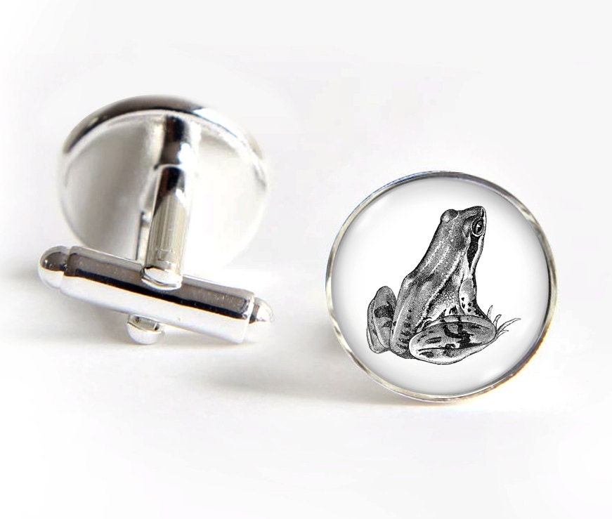 FROG Cufflinks silver 18mm cuff links