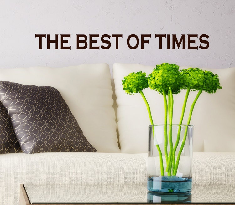 The Best Of Times wall decal words lettering for your photo displays, home decor, retirement party decoration, graduation