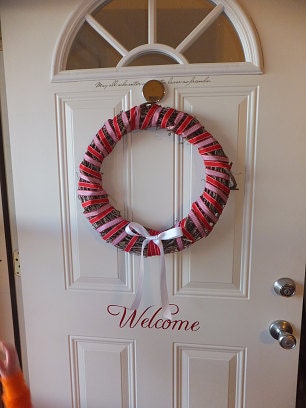 Welcome vinyl decal words for Front door entry decor, Office entrance, window or signs