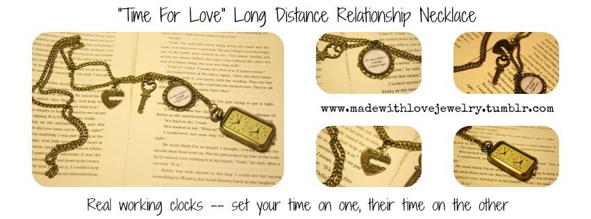 Time For Love -- Long Distance Relationship Real Working Double Watch Necklace