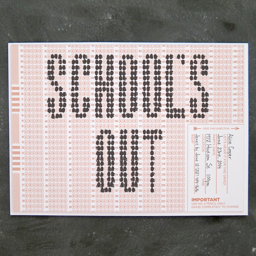School's Out Graduation Party Invitation