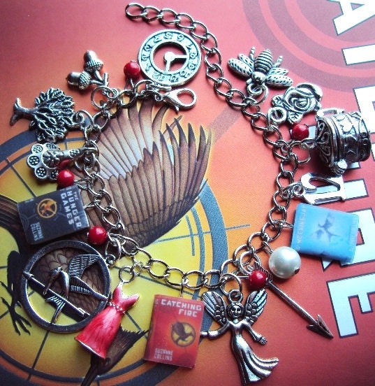 ADULT SIZE HungerGames Books Fringe Charm Bracelet