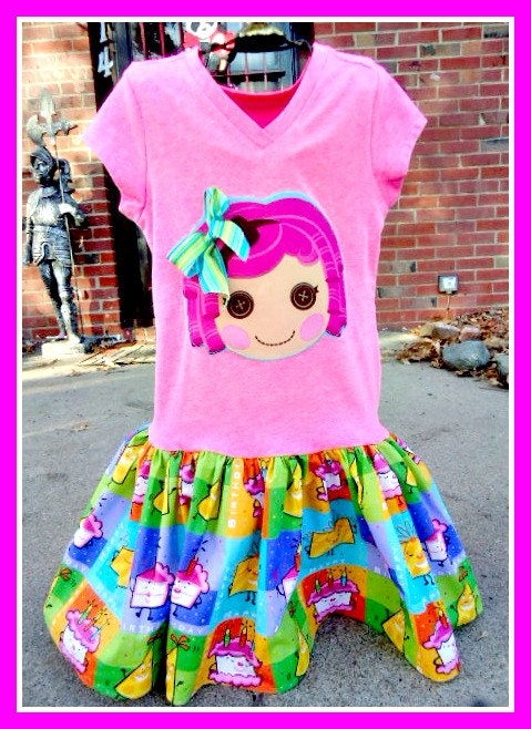 LaLaLoopsy Dress boutique appliqué knit twirl party Birthday Posh Pink size 3 4 5 6 6x 7 8 10