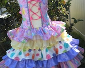 Ready to Ship Custom Boutique Pink Purple Butterfly  5 Ruffle Dress Girl 3 4 5 6