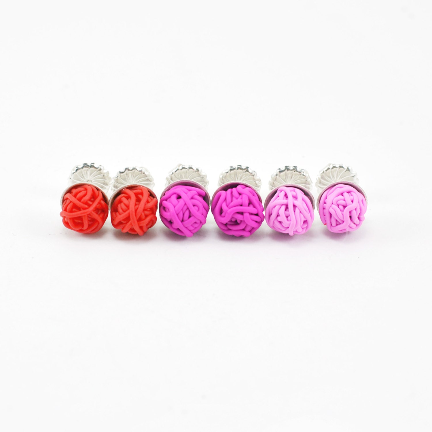 CUSTOM EARRINGS. Polymer Clay and Oxidized Silver. Handmade by Maria Goti Joyas