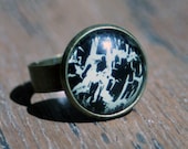 Crackle Cabochon Polish Ring - Adjustable