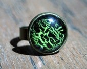 Crackle Cabochon Polish Ring - Adjustable