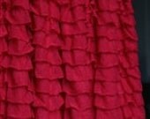 Custom Ruffled Curtain Valance, Scarlet Red or You pick the Color 40 L x 22 W