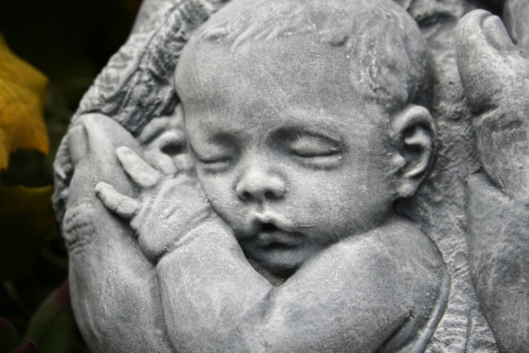 Precious Baby Sculpture Memorial Concrete Outdoor Garden Statue