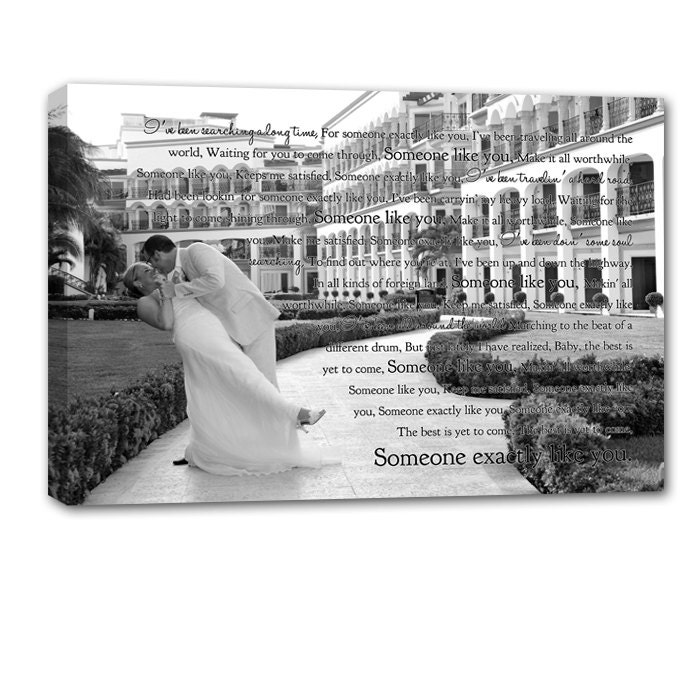 Wedding Photo art Personalized Unique gift for Him or Her  24X36 inch