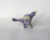Large Lavender and Yellow Pie Bird