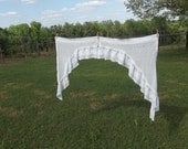 Vintage Lace Curtain Kitchen Window Treatment Valance Swag French Country Farmhouse Cottage Chic Shabby Sewing Supplies