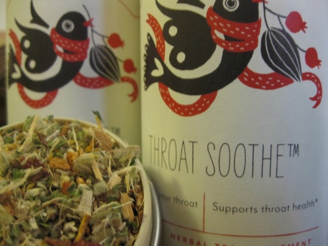 throat soothe tea... herbal medicinal tea crafted with only organic and wildcrafted herbs