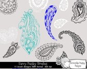 Fancy Paisley Doodles - Photoshop Brushes Digital Stamps