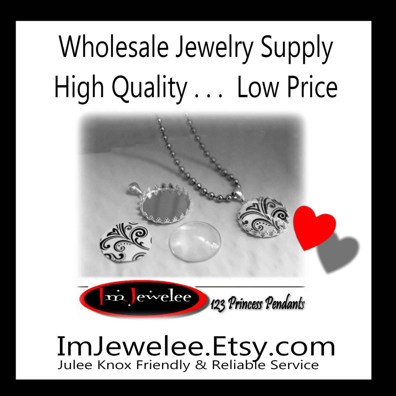 INSTANT Jewelry Craft Kit SILVER 10 Pendants Personalized GIFTs
