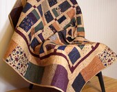Lap Quilt Patchwork Quilt Sandhill Plums Kansas Troubles Moda Fabrics