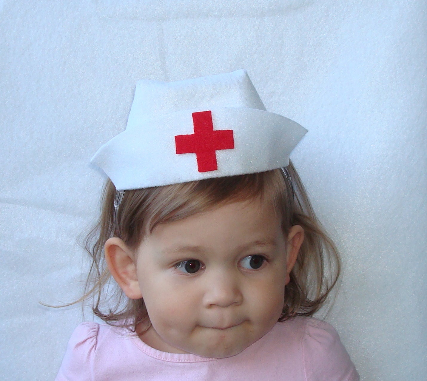 Free Shipping  Nurse Headband Dress Up Costume Nurse Hat Felt Hat Graduation Party Hat