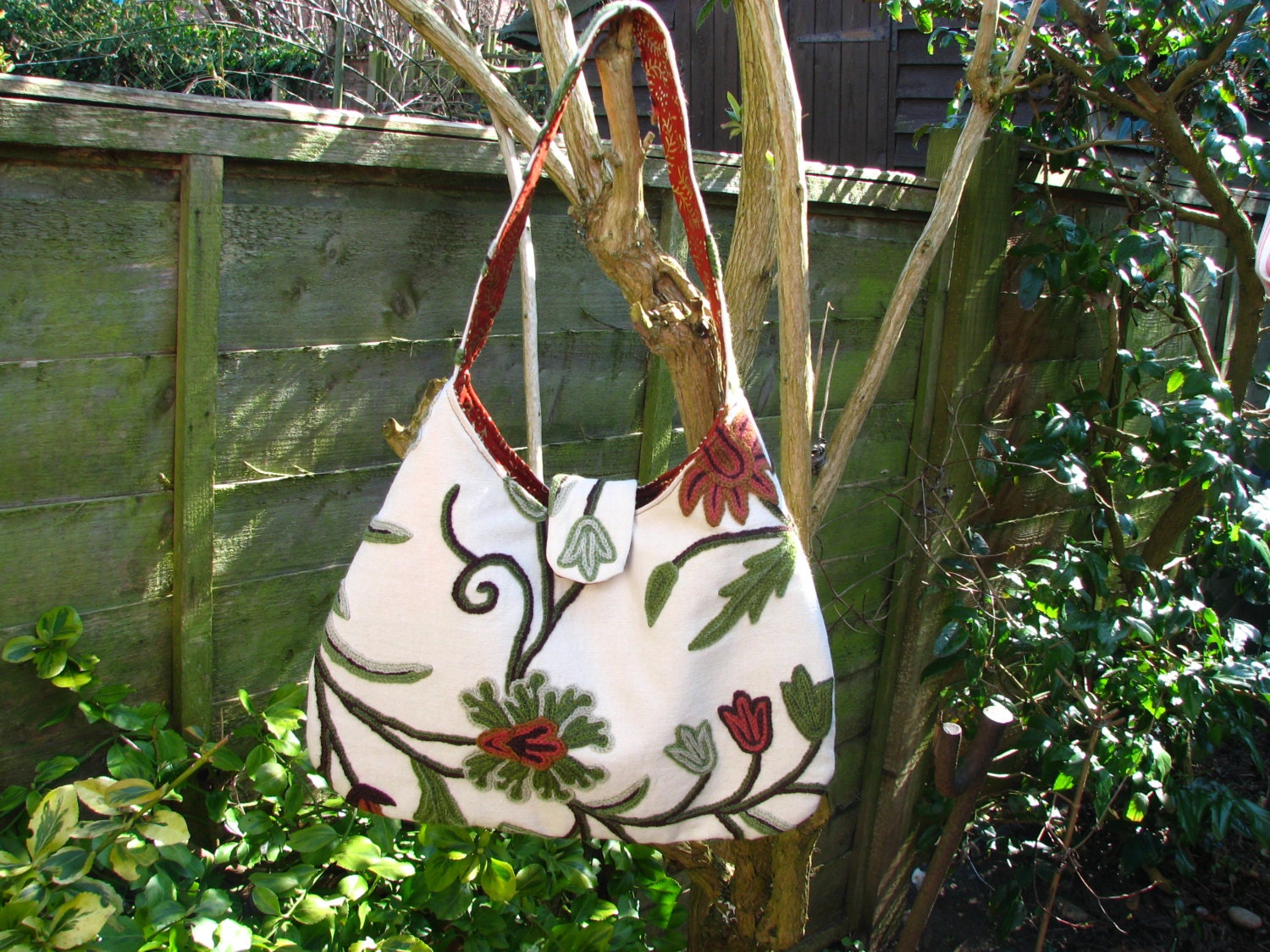 Janey bag in beautiful embroidered fabric