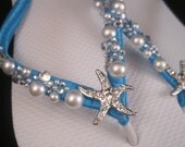 NEW 2013 So Sweet Bride Shoshanna Starfish Pearl and Swarovski Crystal Bridal Wedding Flip Flops