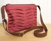 Tote Bag Sling Purse Cross Body in Mauve Pink