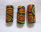 Dread Beads  Dreadlock  Beads  Set of 3   Swirls You Choose Hole Size