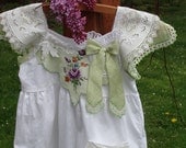 rustic flower girl dress frock vintage inspired french country wedding