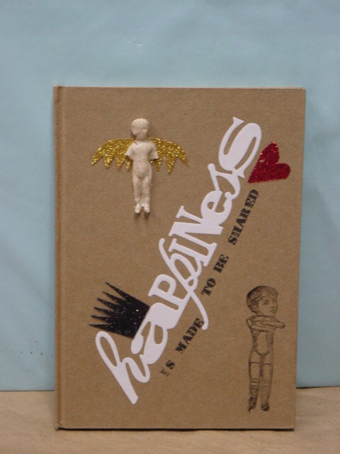 HALF PRICE SALE / No.5 altered Charlotte hard cover journal / memory book / travel journal / altered art / Frozen Charlotte