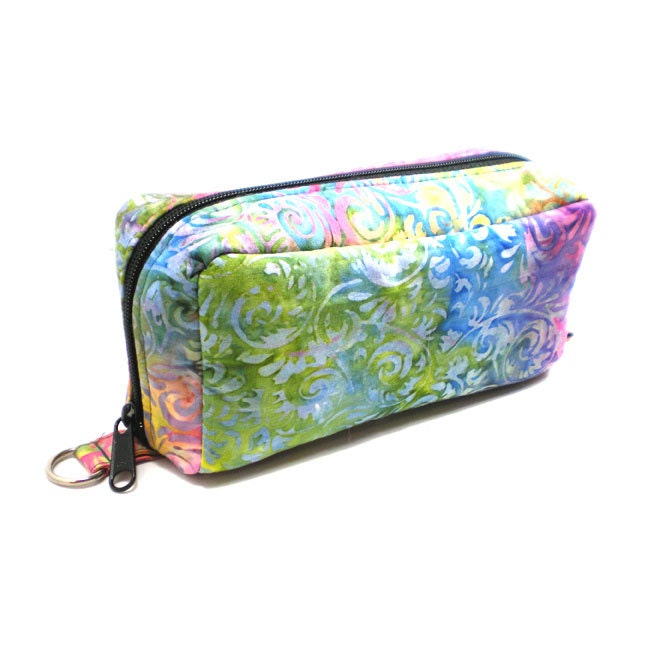 Essential Oil Case Holds 10 Bottles Colorful Swirl Batik
