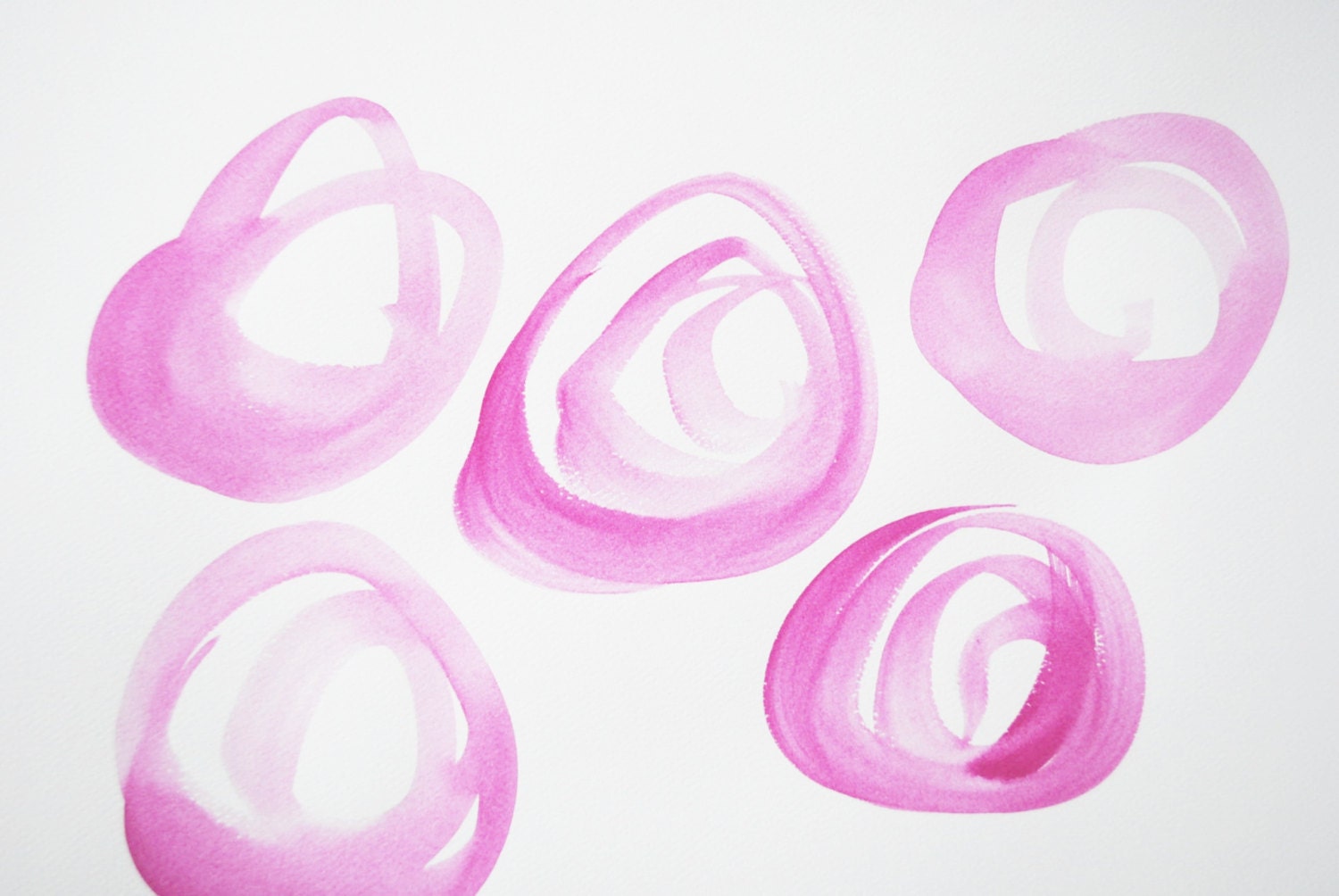 graphic watercolor in pink
